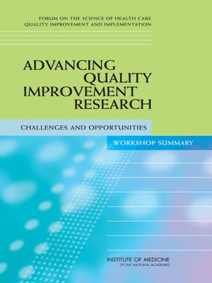 cover image of Advancing Quality Improvement Research
